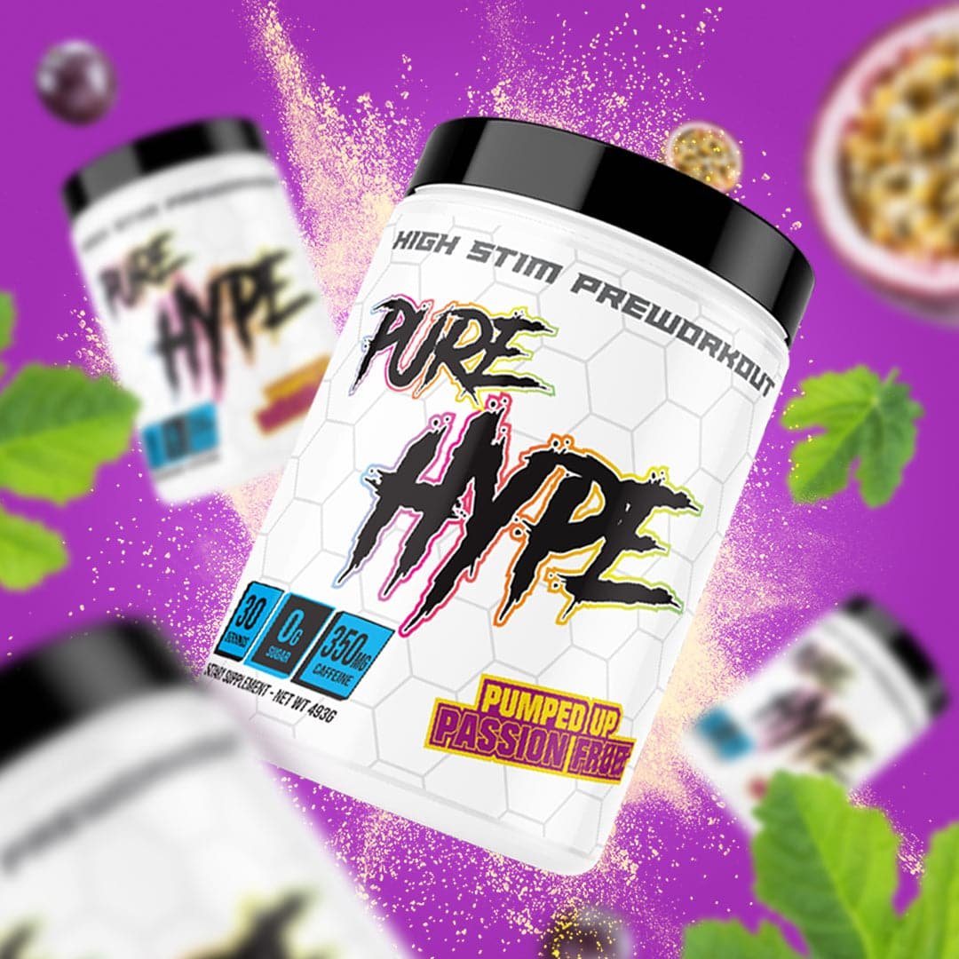 Pure Hype pumped up passion fruit flavored